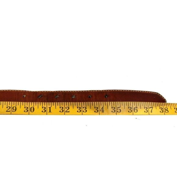 Fossil BROWN GENUINE LEATHER 1 1/8"Wd STITCH DRESS CASUAL MEN'S BELT 32/80 (X37 - Picture 10 of 16